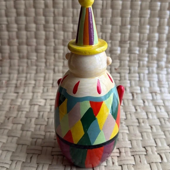 Colorful Clown Nesting Set father mother, and child Italy - Picture 9 of 12